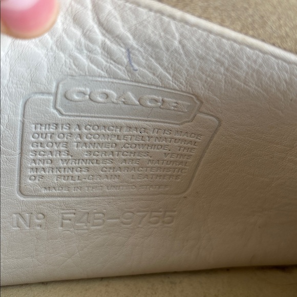 White/bone Vintage Coach convertible clutch shoulder bag - Picture 11 of 16